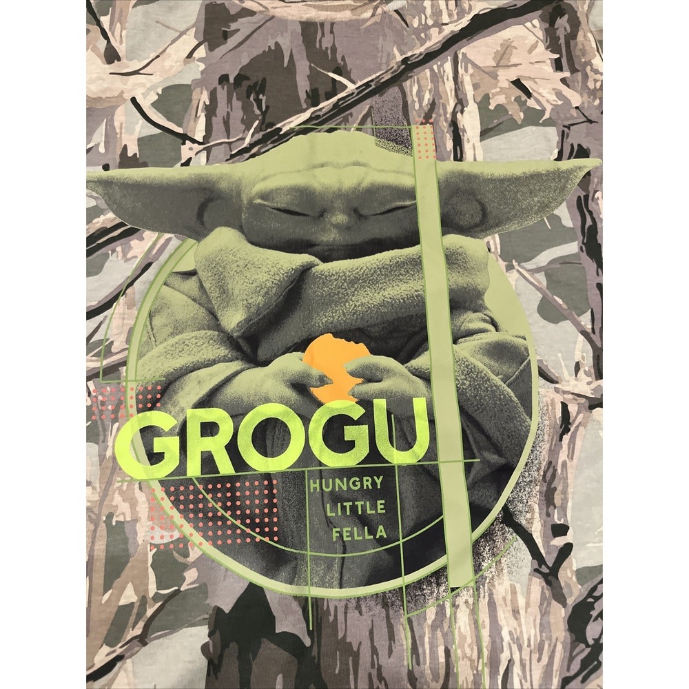 Grogu Star Wars Camo T Shirt Short Sleeve Size 3XL Men's